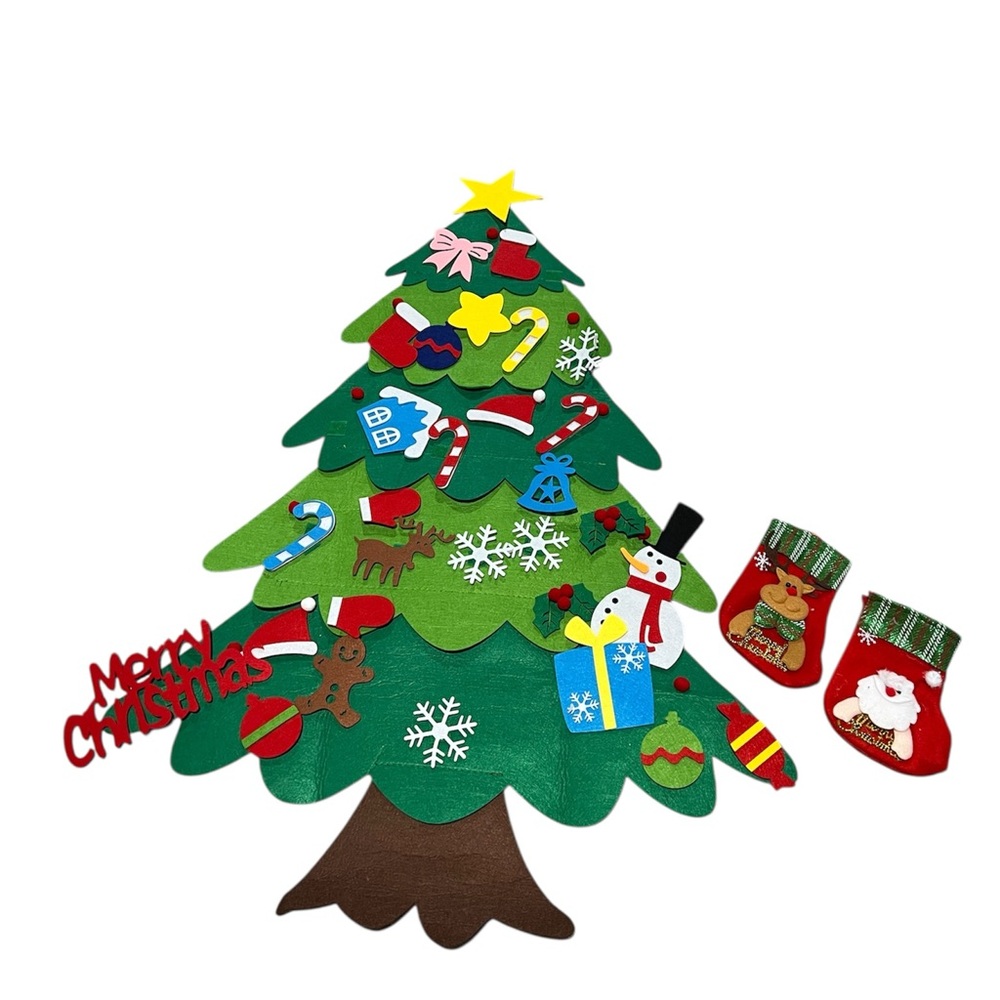 NEW - Children’s Felt Christmas Tree with Ornaments